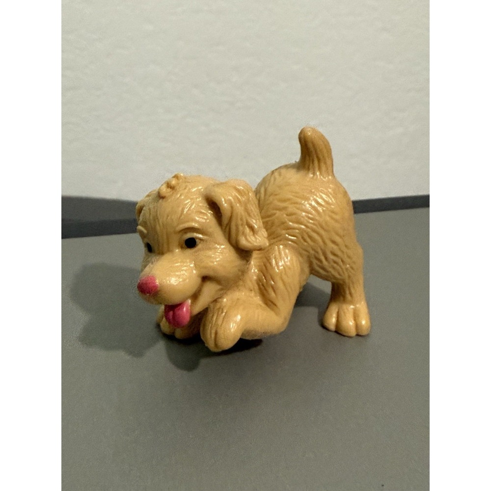 Fisher Price Loving Family Dollhouse Playful Puppy Tan Brown Dog Figure